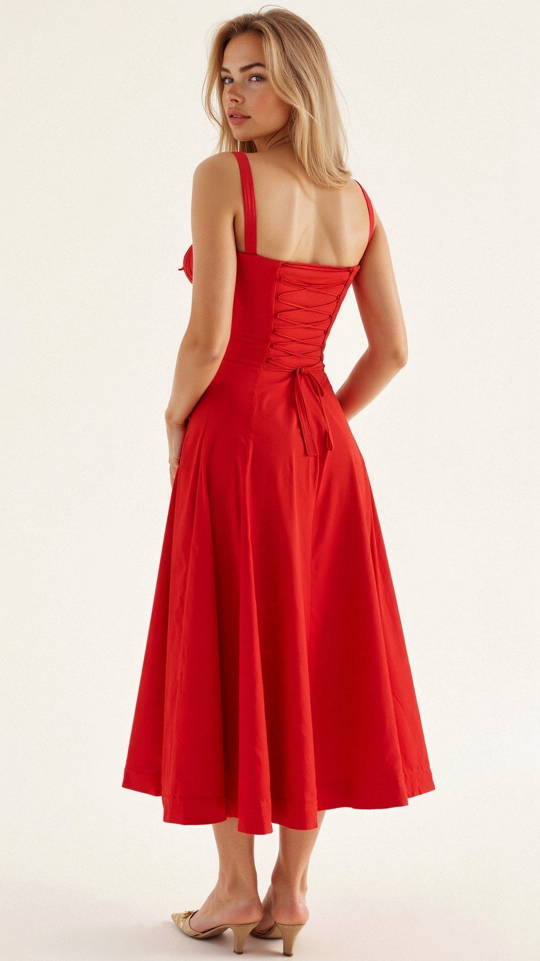 Kiana Fitted Waist Midi Dress