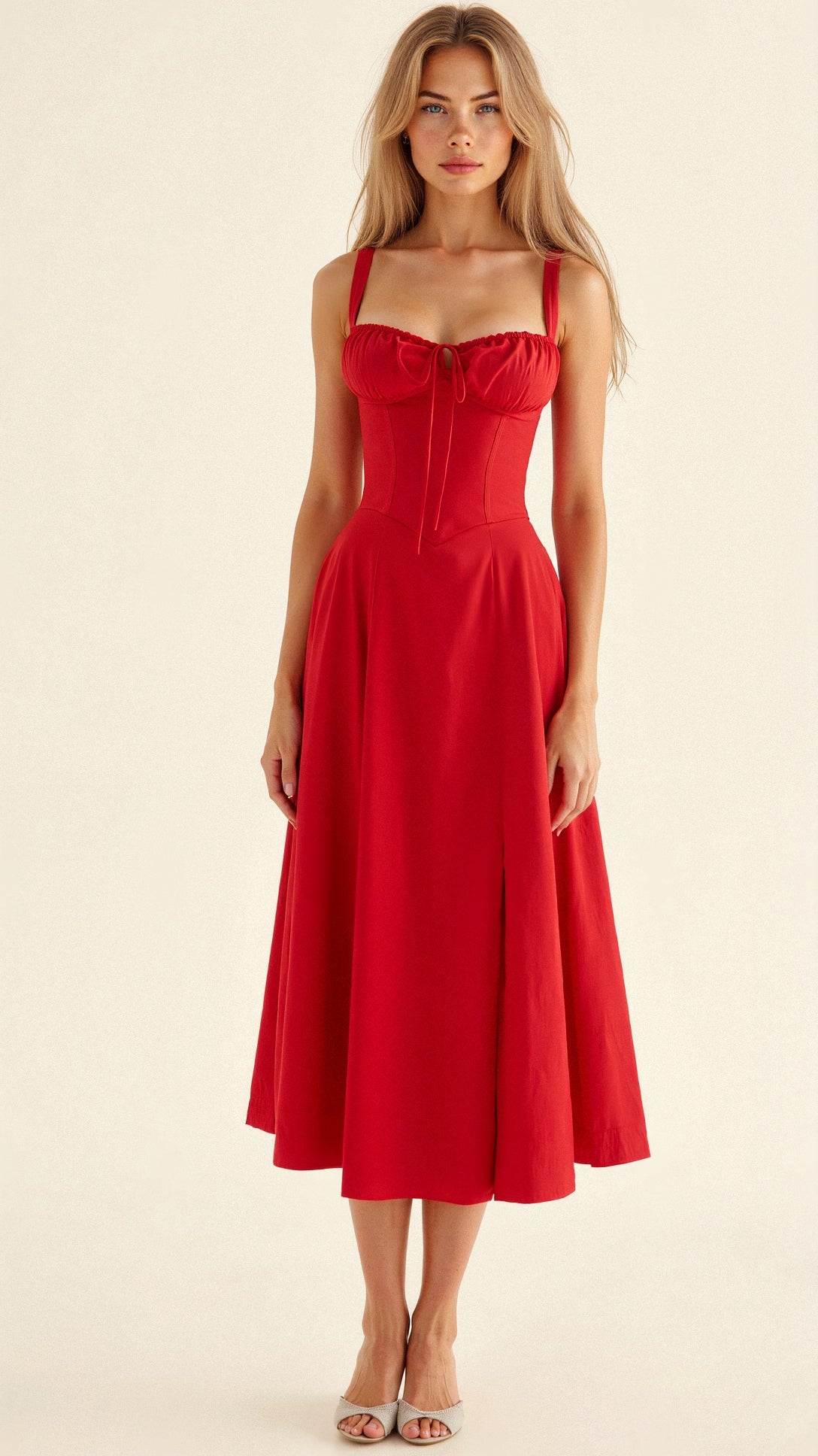 Kiana Fitted Waist Midi Dress