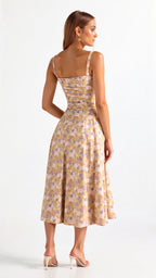 Kiana Fitted Waist Midi Dress