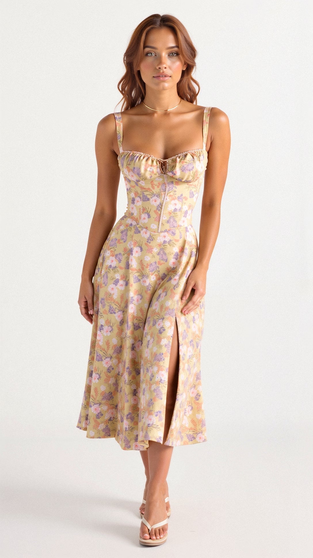 Kiana Fitted Waist Midi Dress