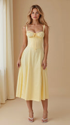 Kiana Fitted Waist Midi Dress