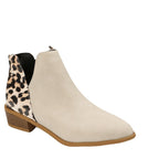 Women's Chelsea Boots with Leopard Heel Detail