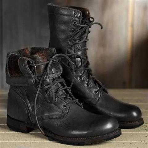 Women's Lace-Up Combat Boots – Timeless Silhouette
