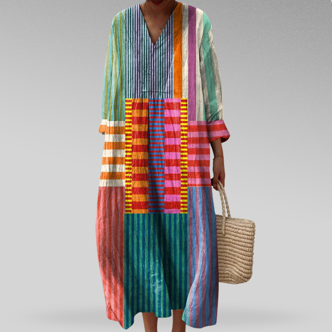 Celia | Vestido Patchwork Multicolor