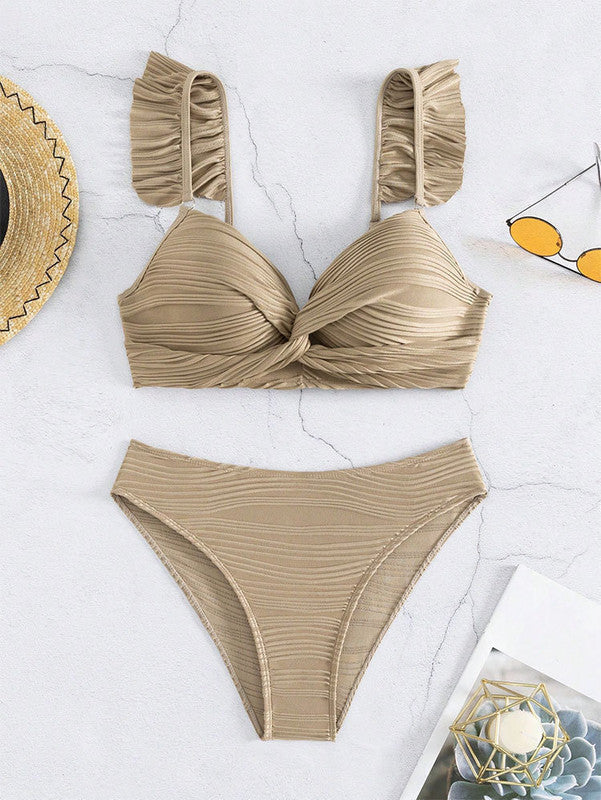 Twist Bikini Set - Push-Up Top Structured Fabric
