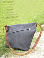 Women's Canvas & Leather Crossbody Bag