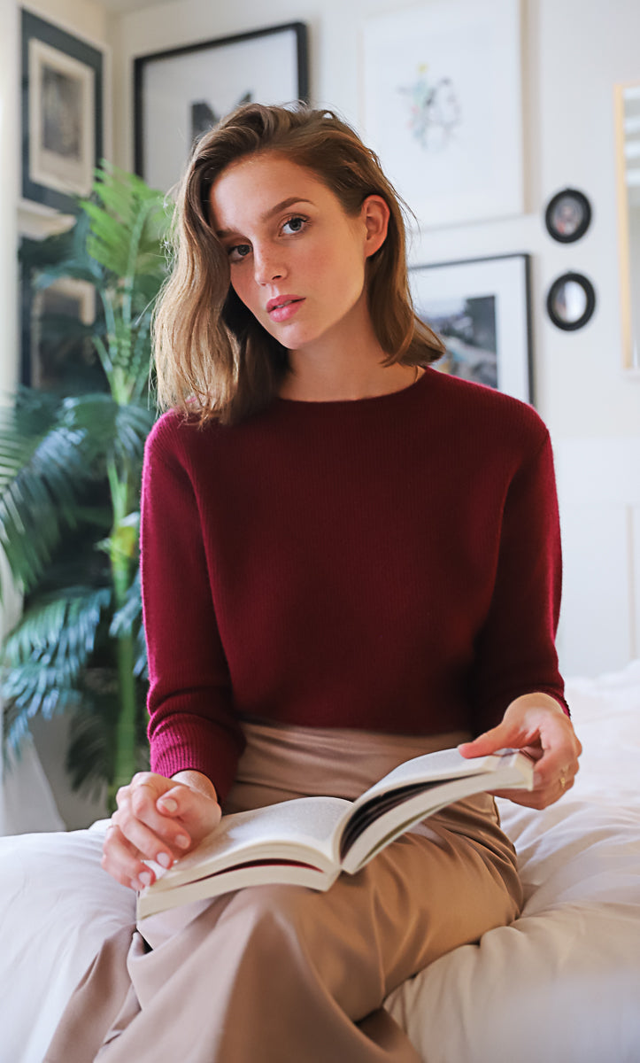 Women's Cozy Knit Sweater – Crew Neck