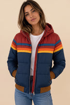 Women's Retro Hooded Puffer Jacket