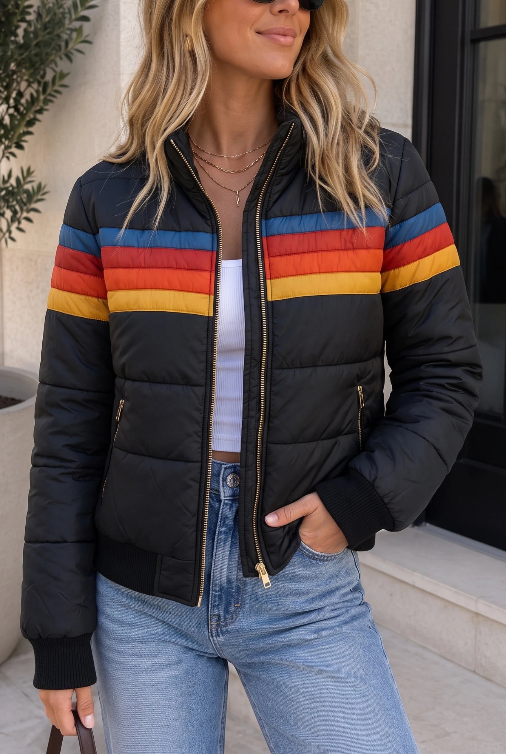 Women's Retro Hooded Puffer Jacket