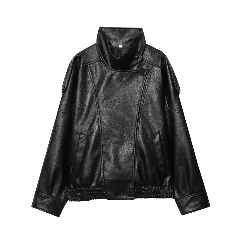 Harper | Chic Faux Leather Jacket – Oversized