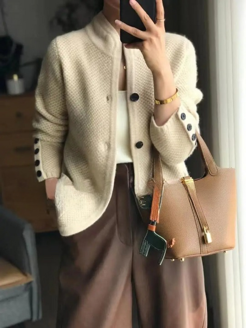 Charlotte | Cozy Button Cardigan – Long Sleeve