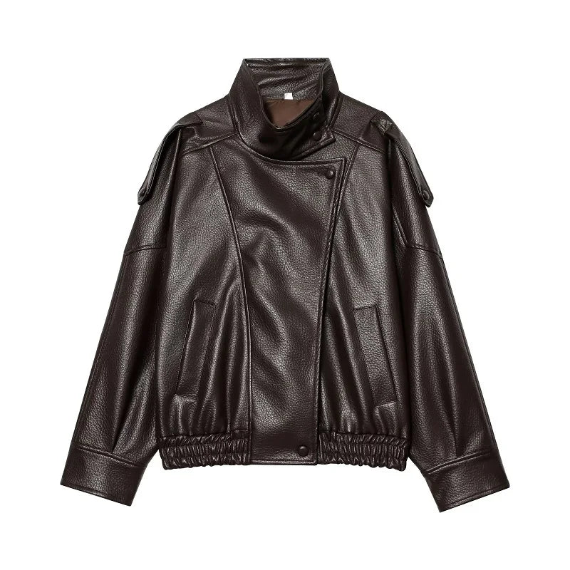 Harper | Chic Faux Leather Jacket – Oversized