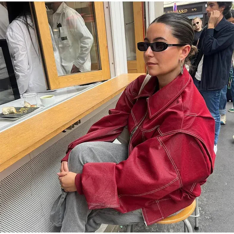 Amelia Oversized Bomber Jacket
