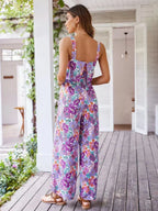 Valeria | Mono Floral De Pierna Ancha