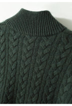 Arden Women’s Cable-Knit Cashmere Sweater – Button-Up