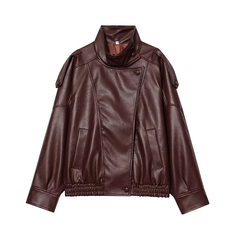 Harper | Chic Faux Leather Jacket – Oversized
