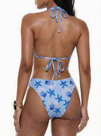Seashell Starfish Bikini Set - Ocean Blue Print