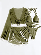Solid Bikini Top - Padded Wireless European Style