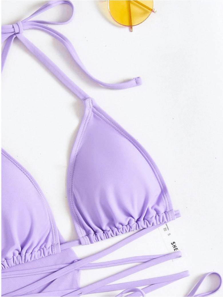 Solid Bikini Top - Padded Wireless European Style
