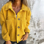 Women's Short Winter Jacket – Lapel Collar