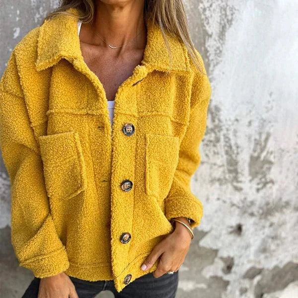 Women's Short Winter Jacket – Lapel Collar