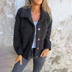 Women's Short Winter Jacket – Lapel Collar