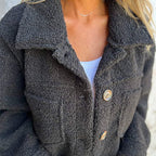 Women's Short Winter Jacket – Lapel Collar