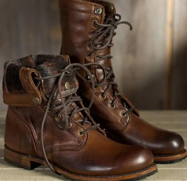 Women's Lace-Up Combat Boots – Timeless Silhouette