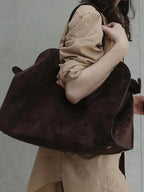 Women's Large Vegan Leather Tote Bag - Spacious Everyday Carry