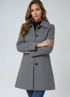 Women's Elegant Winter Trench Coat – Single Breasted