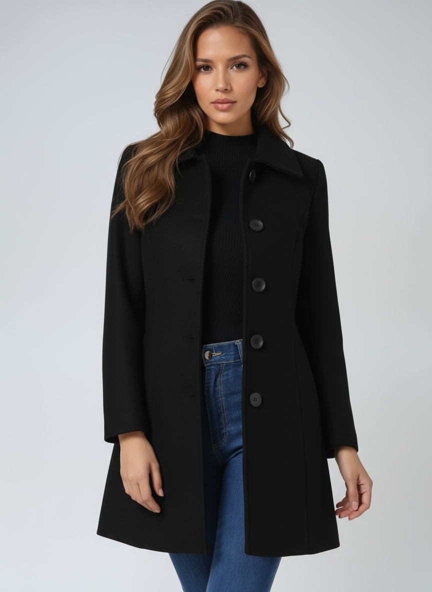 Women's Elegant Winter Trench Coat – Single Breasted