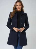 Women's Elegant Winter Trench Coat – Single Breasted