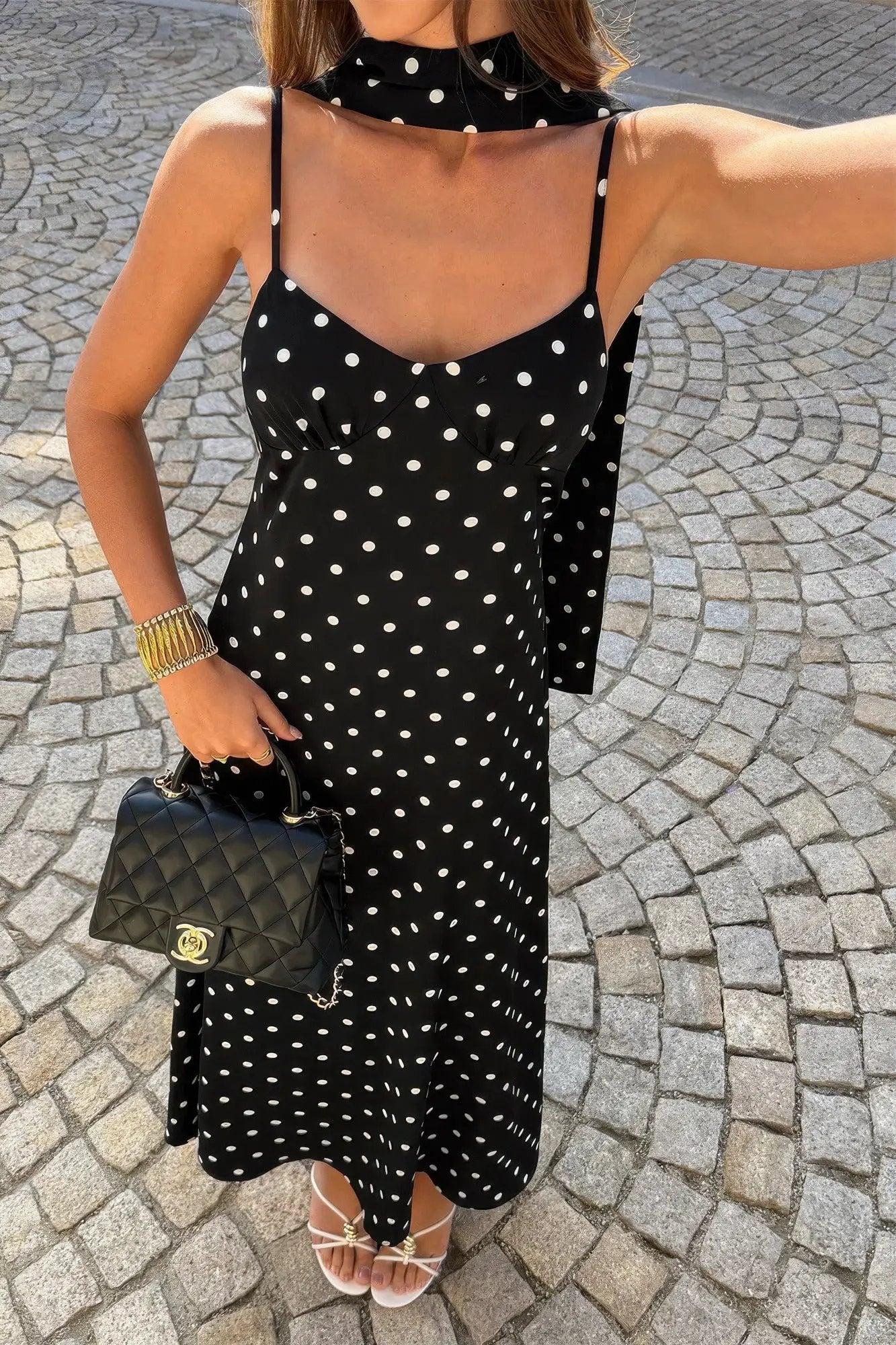 Women's Bodycon Slip Dress – Polka Dot