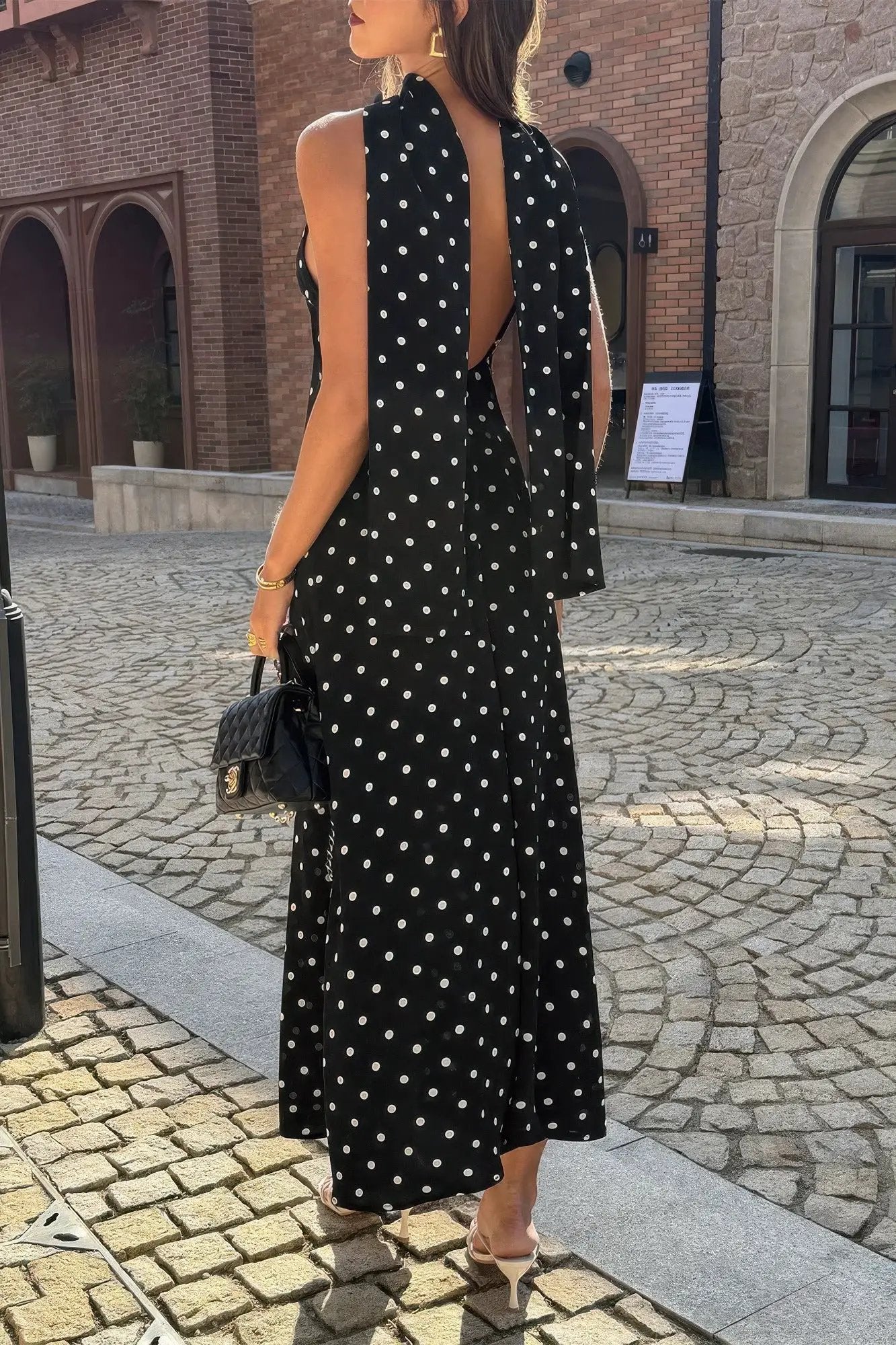 Women's Bodycon Slip Dress – Polka Dot