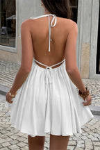 Women's Camisole A-Line Mini Dress – Metal Buckle