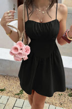 Women's Corset Mini Dress – Lace Trim Sleeveless