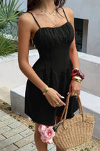 Women's Corset Mini Dress – Lace Trim Sleeveless