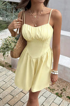 Women's Corset Mini Dress – Lace Trim Sleeveless