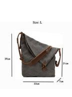 Damen Umhängetasche aus Canvas und Leder