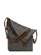Damen Umhängetasche aus Canvas und Leder