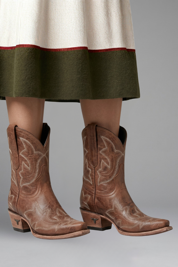 Women's Embroidered Western Boots – Mid-Calf