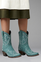 Women's Embroidered Western Boots – Mid-Calf