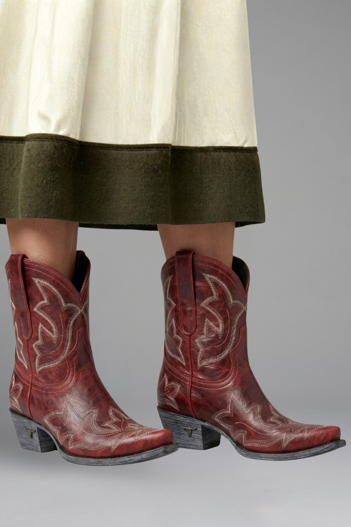 Women's Embroidered Western Boots – Mid-Calf