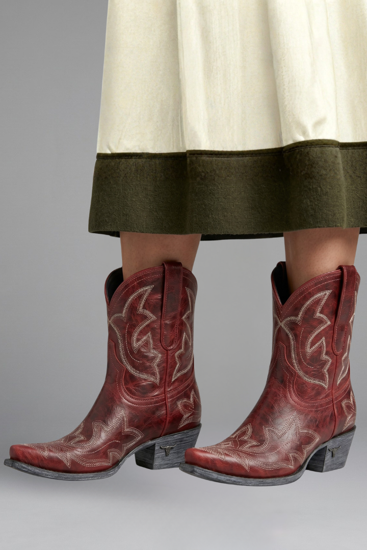 Women's Embroidered Western Boots – Mid-Calf