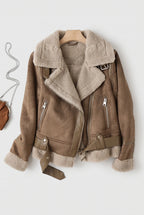 Women's Leather Jacket – Teddy Lining