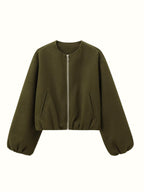 Women's Light Bomber Jacket – Zip Front