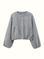 Women's Light Bomber Jacket – Zip Front