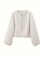 Women's Light Bomber Jacket – Zip Front