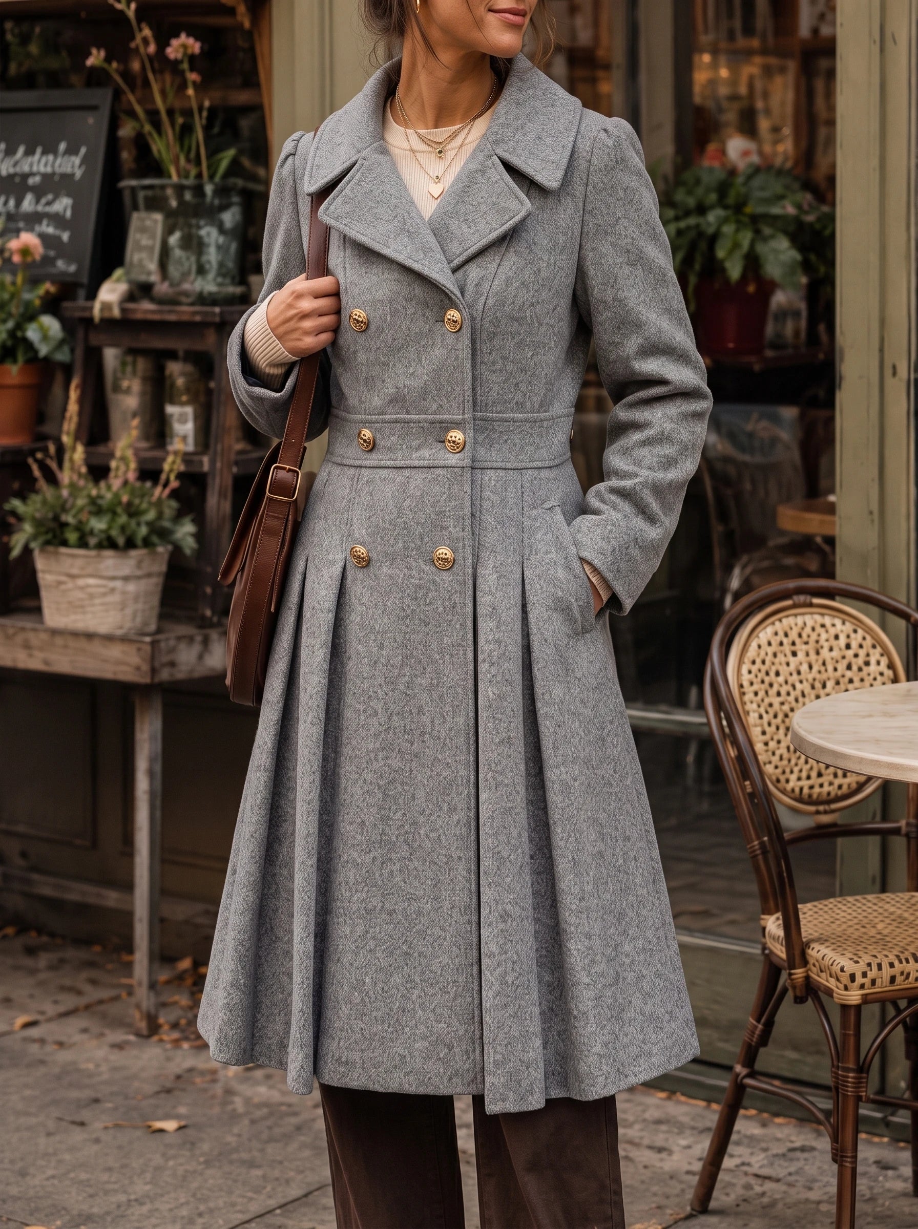 Women's Winter Overcoat – Lapel Collar