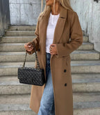 Women's Long Sleeve Trench Coat – Relaxed Fit